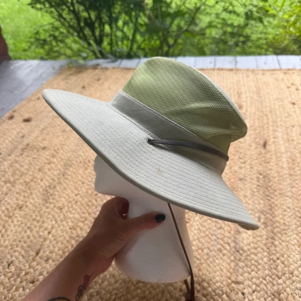 Rainforest Cafe Souvenir Safari Sun Hat Mesh Crown Cotton Sage Green Small